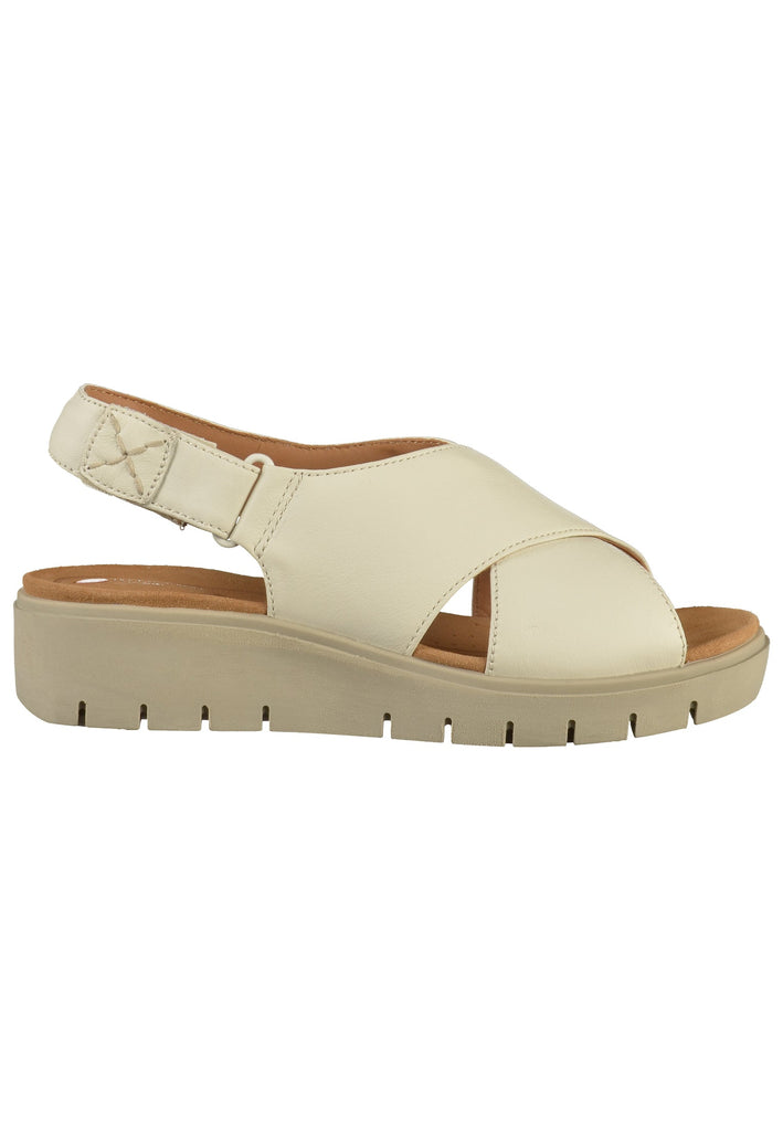 Clarks Sandalen Nubukleder Weiß - surf4shoes