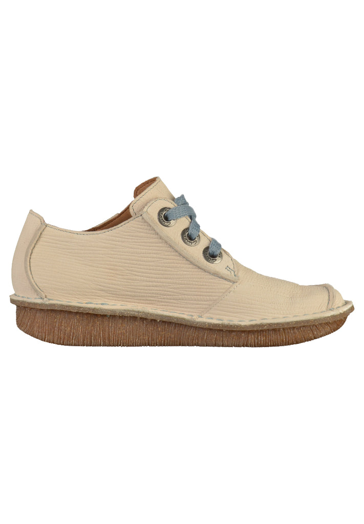 Clarks Halbschuhe Leder Weiß - surf4shoes
