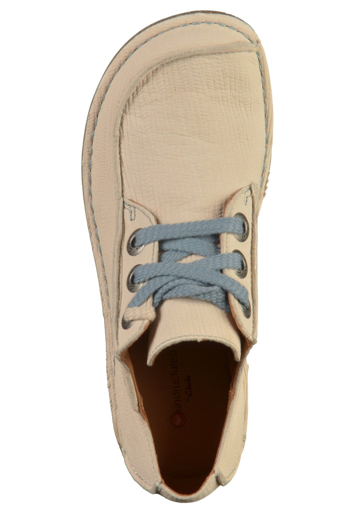 Clarks Halbschuhe Leder Weiß - surf4shoes