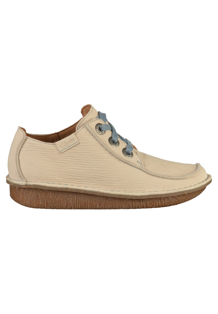 Clarks Halbschuhe Leder Weiß - surf4shoes