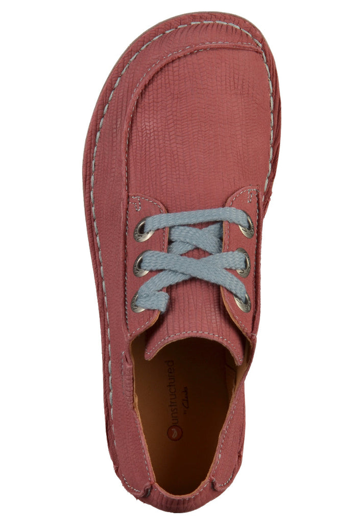 Clarks Halbschuhe Leder Rot - surf4shoes