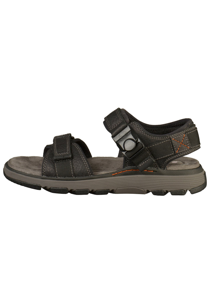 Clarks Sandalen Leder Schwarz - surf4shoes