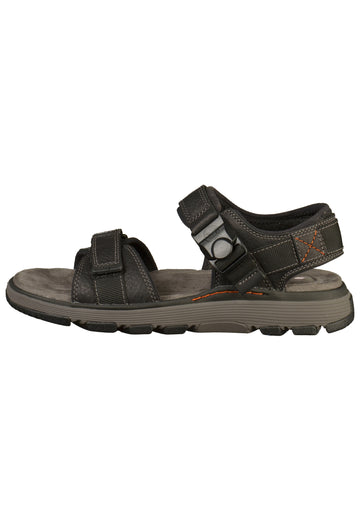 Clarks Sandalen Leder Schwarz - surf4shoes