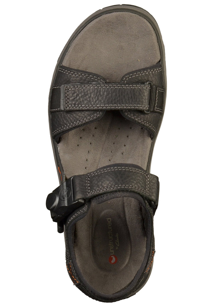 Clarks Sandalen Leder Schwarz - surf4shoes
