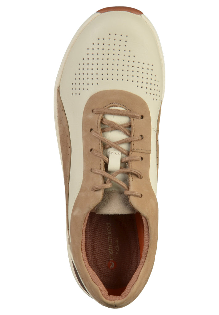 Clarks Halbschuhe Leder Weiß - surf4shoes