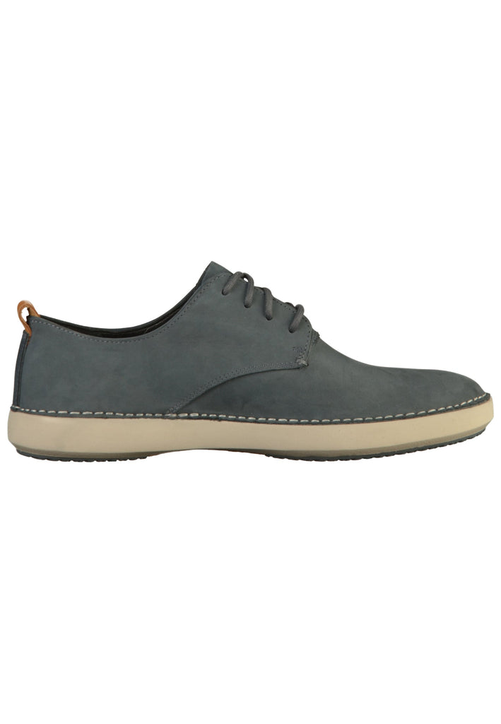 Clarks Halbschuhe Nubukleder Blau - surf4shoes