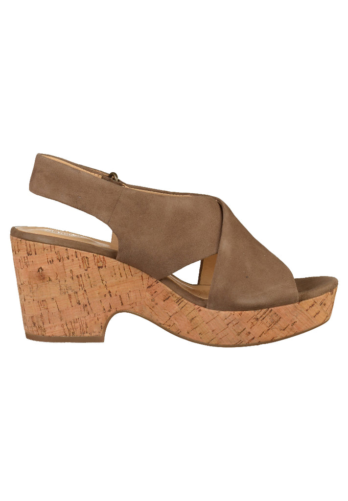 Clarks Sandalen Nubukleder Braun - surf4shoes