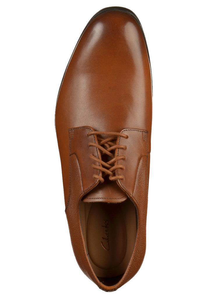 Clarks Businessschuhe Glattleder Braun - surf4shoes