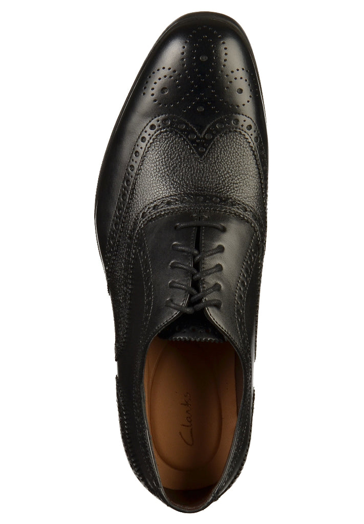 Clarks Businessschuhe Leder Schwarz - surf4shoes