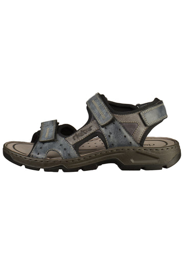 Rieker Sandalen Lederimitat Blau - surf4shoes