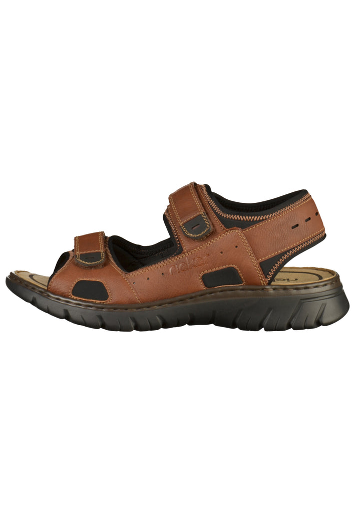 Rieker Sandalen Lederimitat Braun - surf4shoes