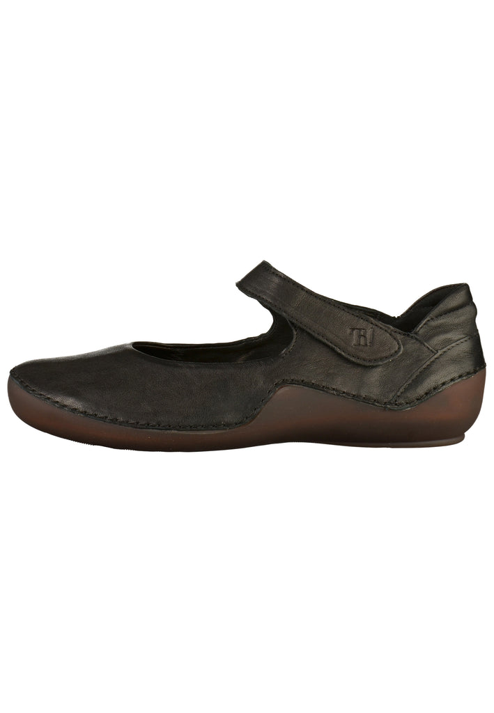 Think! Ballerinas Leder Schwarz - surf4shoes