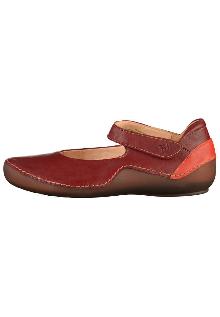 Think! Ballerinas Leder Rot - surf4shoes