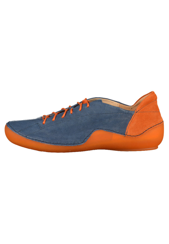 Think! Halbschuhe Leder Blau/Orange - surf4shoes