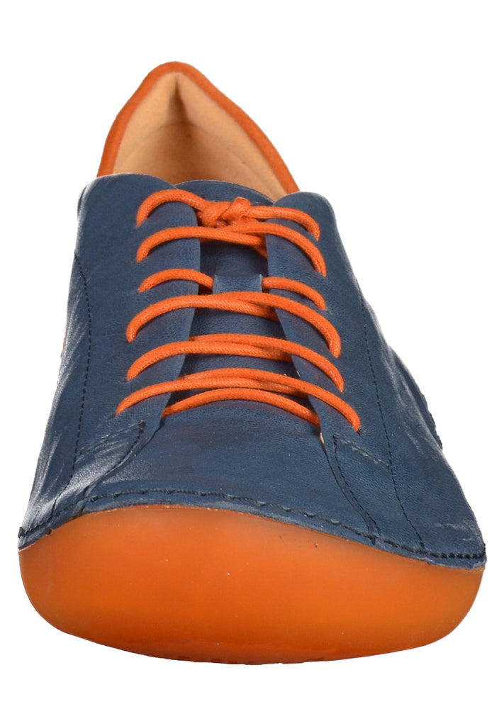 Think! Halbschuhe Leder Blau/Orange - surf4shoes