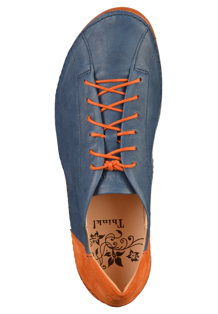 Think! Halbschuhe Leder Blau/Orange - surf4shoes