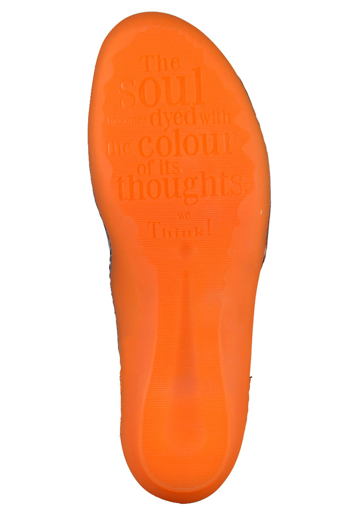 Think! Halbschuhe Leder Blau/Orange - surf4shoes