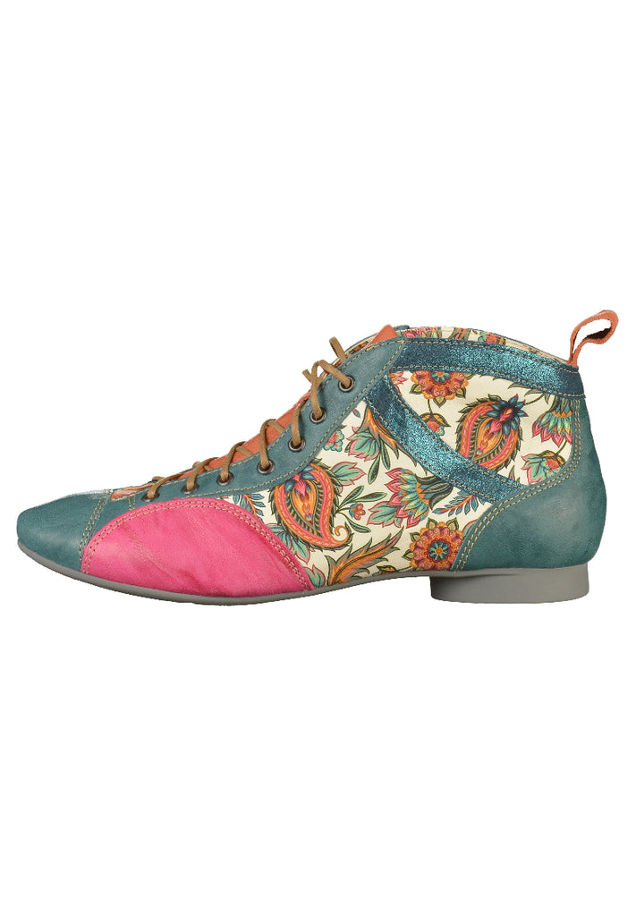 Think! Halbschuhe Leder/Textil Grün - surf4shoes