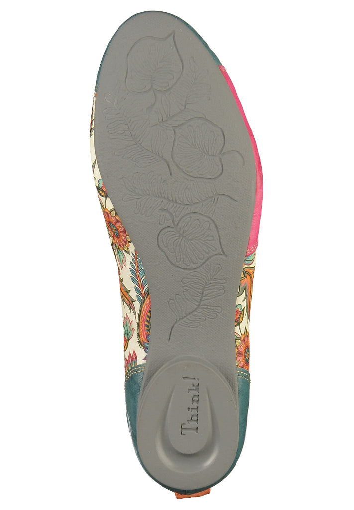 Think! Halbschuhe Leder/Textil Grün - surf4shoes