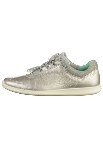 ecco Sneaker Leder/Textil Silber - surf4shoes