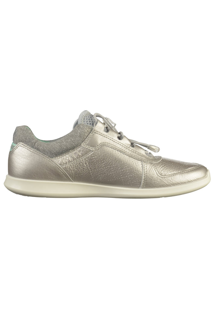 ecco Sneaker Leder/Textil Silber - surf4shoes