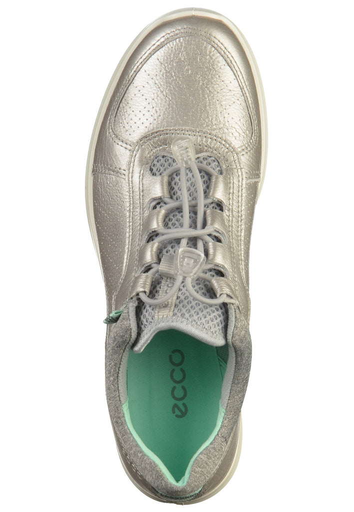 ecco Sneaker Leder/Textil Silber - surf4shoes