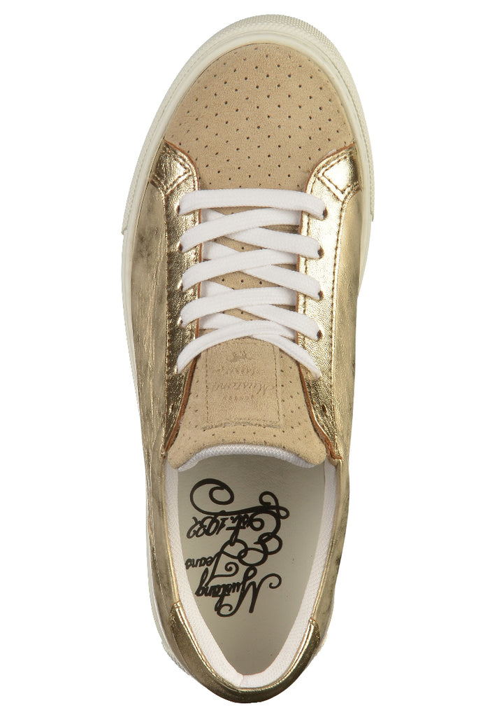 Mustang Sneaker Leder Gold - surf4shoes