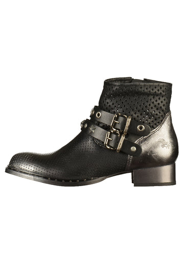 Mustang Stiefelette Leder Schwarz - surf4shoes
