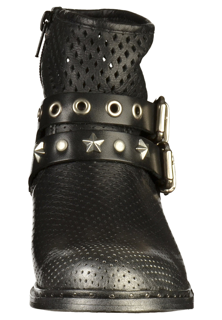 Mustang Stiefelette Leder Schwarz - surf4shoes