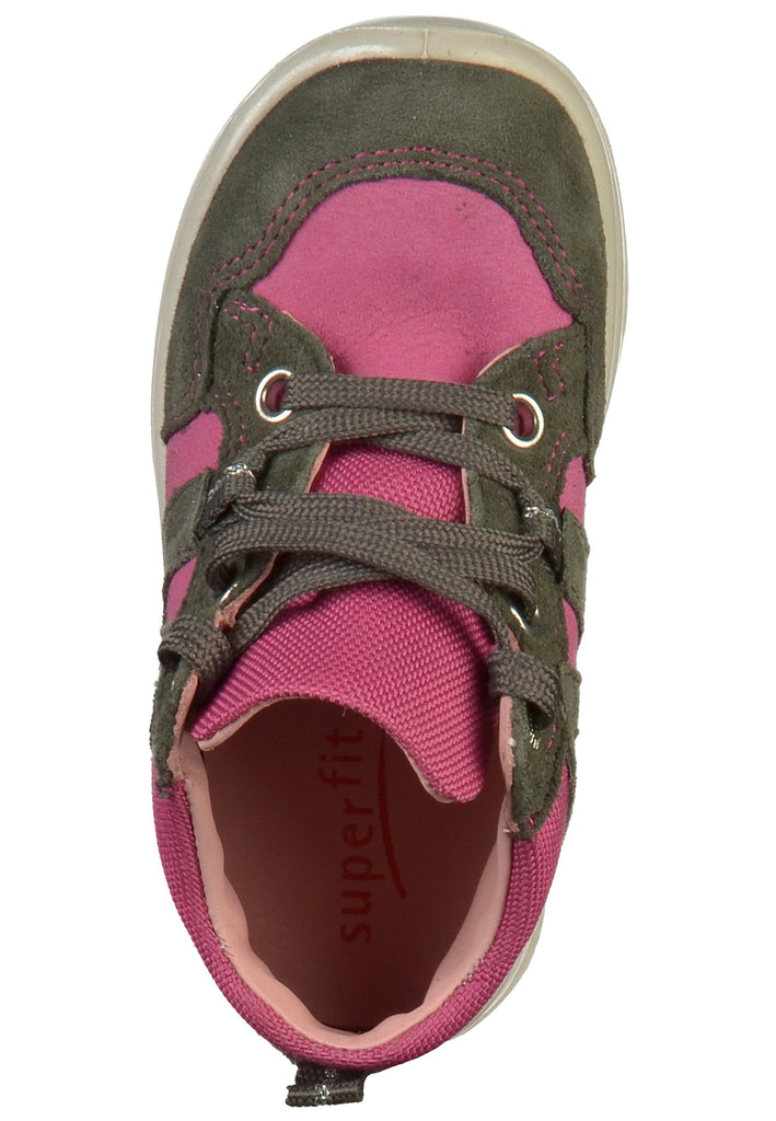 Superfit Halbschuhe Veloursleder/Textil Grau/Rosa - surf4shoes
