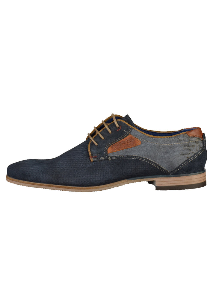 Bugatti Halbschuhe Veloursleder Dunkelblau - surf4shoes