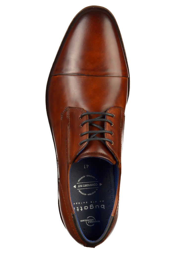 Bugatti Businessschuhe Leder Cognac - surf4shoes