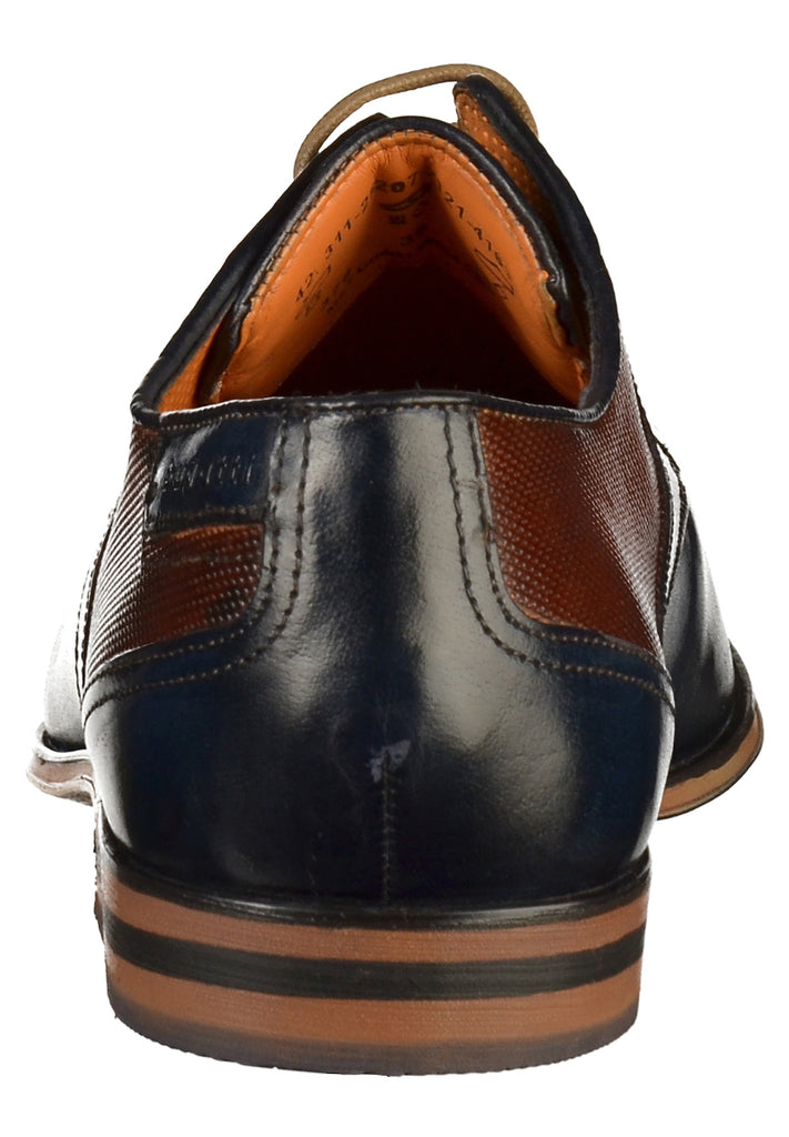 BUGATTI Businessschuhe Glattleder Dunkelblau - surf4shoes