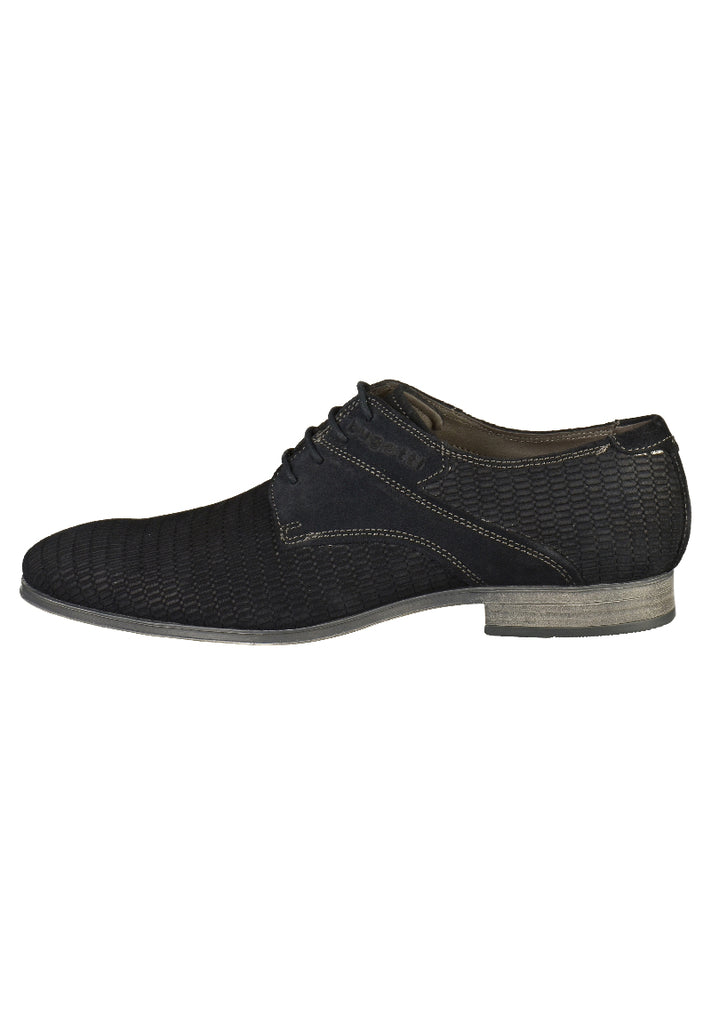 Bugatti Businessschuhe Veloursleder Dunkelblau - surf4shoes