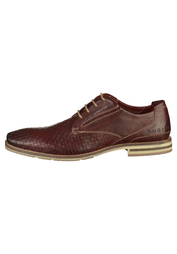 BUGATTI Halbschuhe Glattleder Dunkelrot - surf4shoes