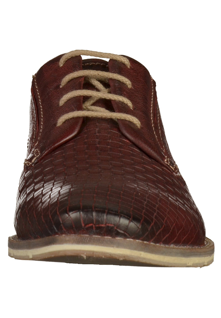 BUGATTI Halbschuhe Glattleder Dunkelrot - surf4shoes