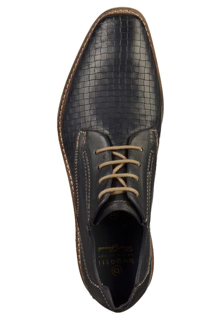 Bugatti Halbschuhe Glattleder Dunkelblau - surf4shoes