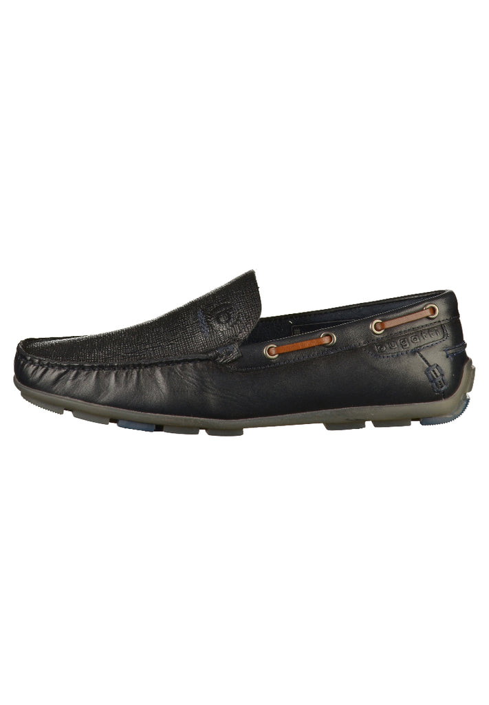 Bugatti Mokassin Glattleder Dunkelblau - surf4shoes