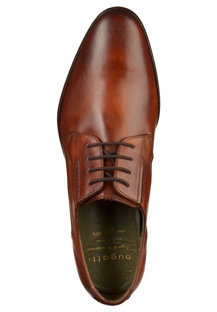 Bugatti Businessschuhe Glattleder Cognac - surf4shoes