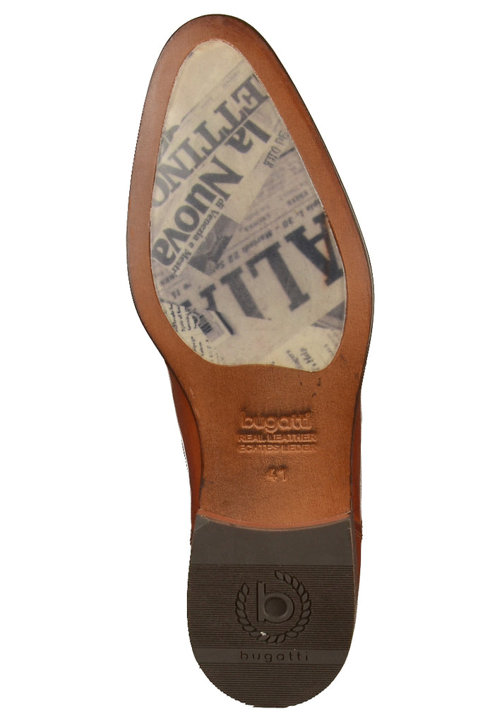 Bugatti Businessschuhe Glattleder Cognac - surf4shoes