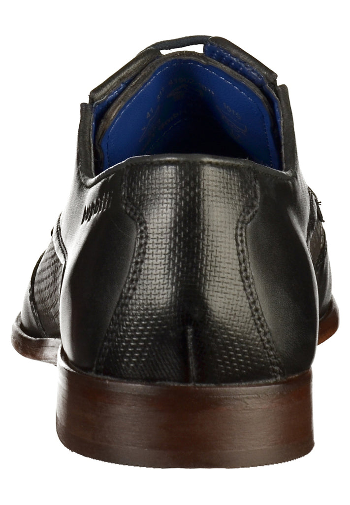 Bugatti Businessschuhe Glattleder Schwarz/Grau - surf4shoes