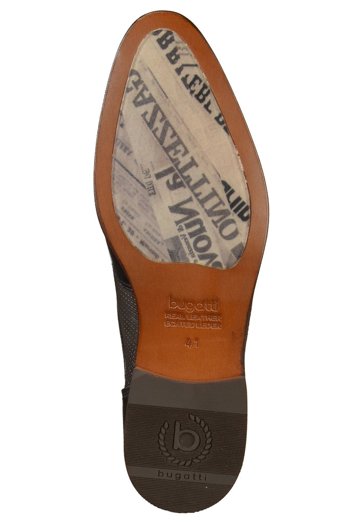 Bugatti Businessschuhe Glattleder Schwarz/Grau - surf4shoes