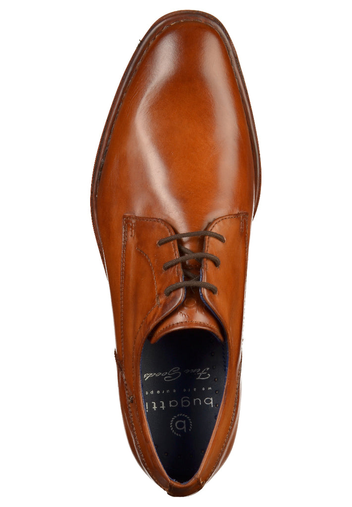 Bugatti Businessschuhe Glattleder Cognac - surf4shoes