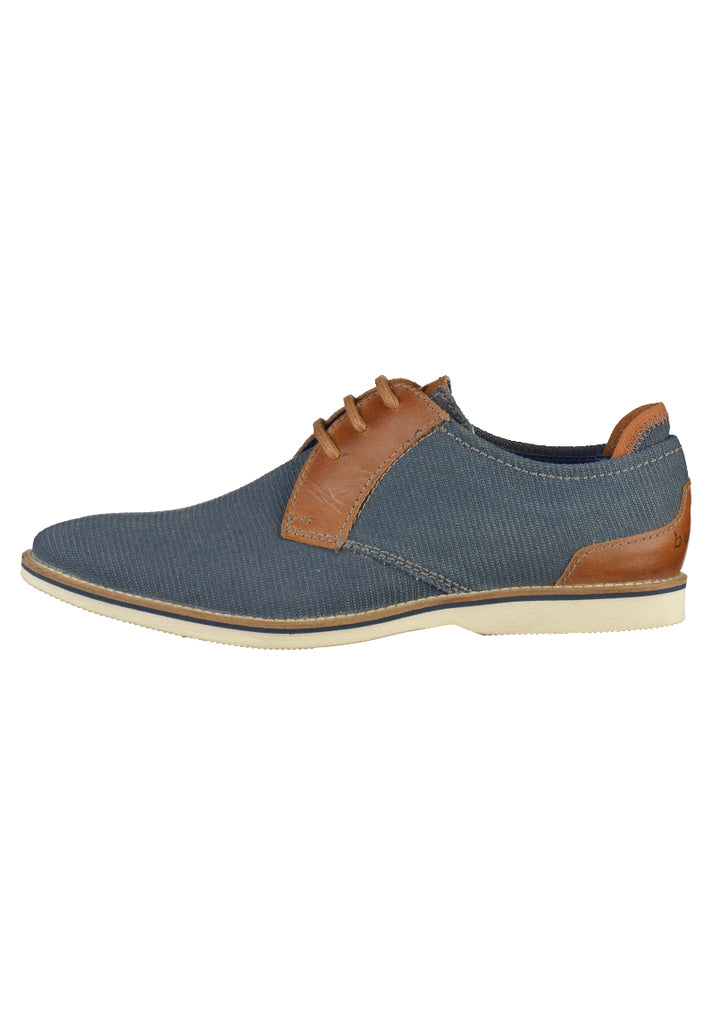 Bugatti Halbschuhe Leder/Textil Blau - surf4shoes