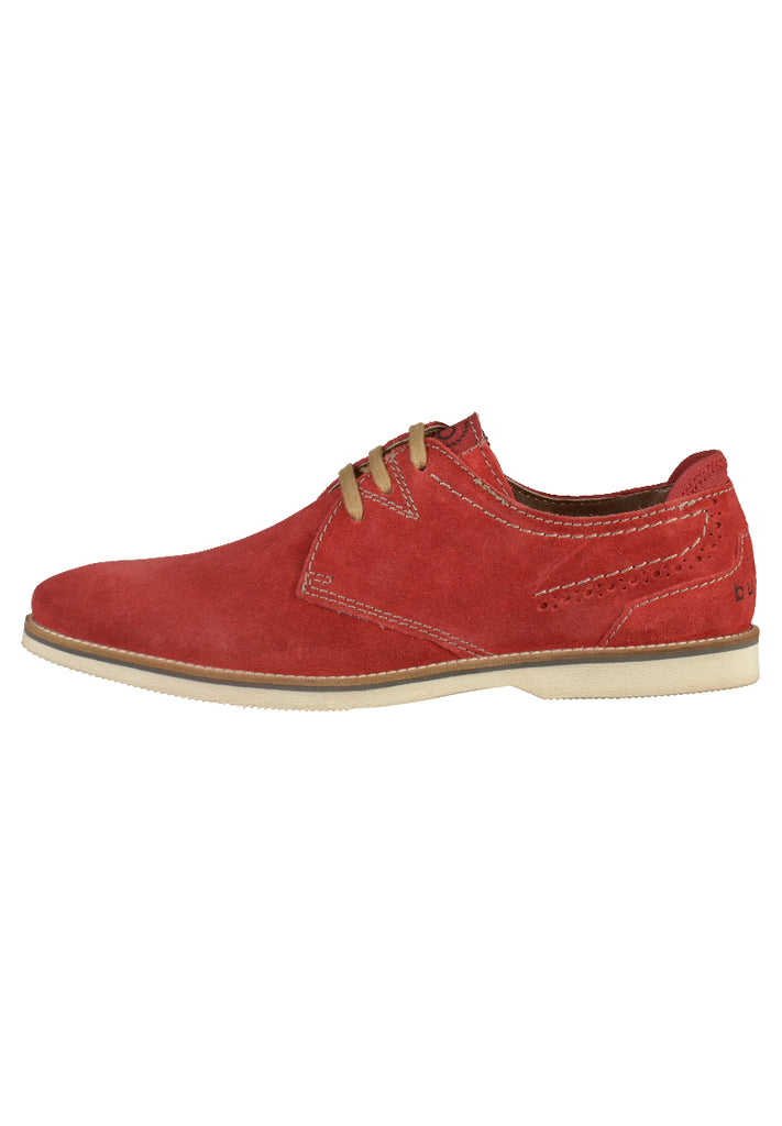 BUGATTI Halbschuhe Veloursleder Rot - surf4shoes