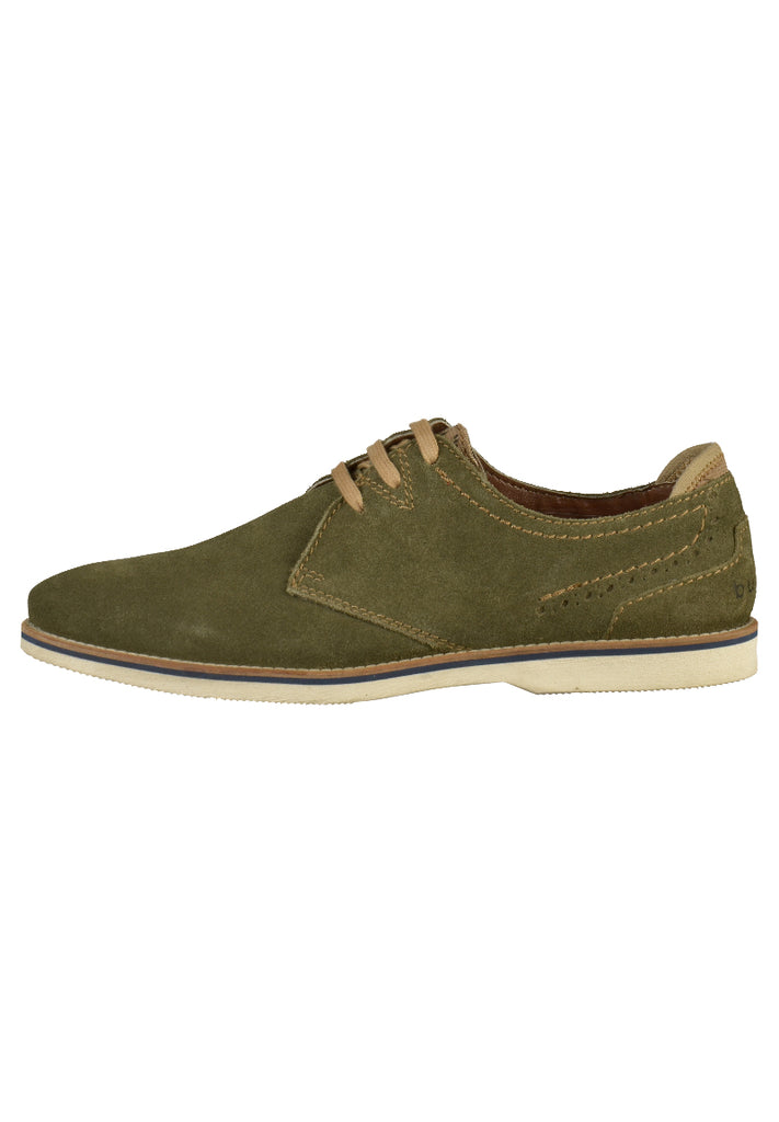 BUGATTI Halbschuhe Veloursleder Dunkelgrün - surf4shoes