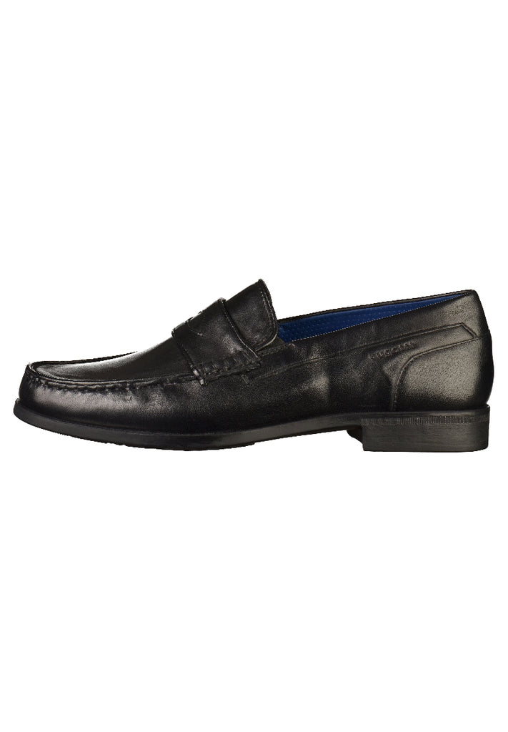 Bugatti Slipper Leder Schwarz - surf4shoes