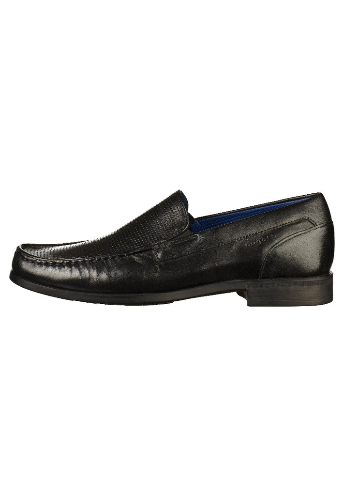 Bugatti Slipper Glattleder Schwarz - surf4shoes