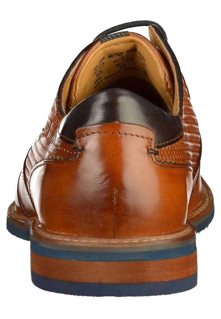 Bugatti Businessschuhe Leder Cognac - surf4shoes