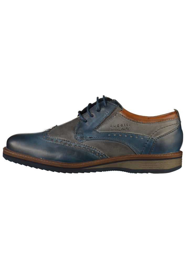 Bugatti Halbschuhe Leder/Textil Blau - surf4shoes
